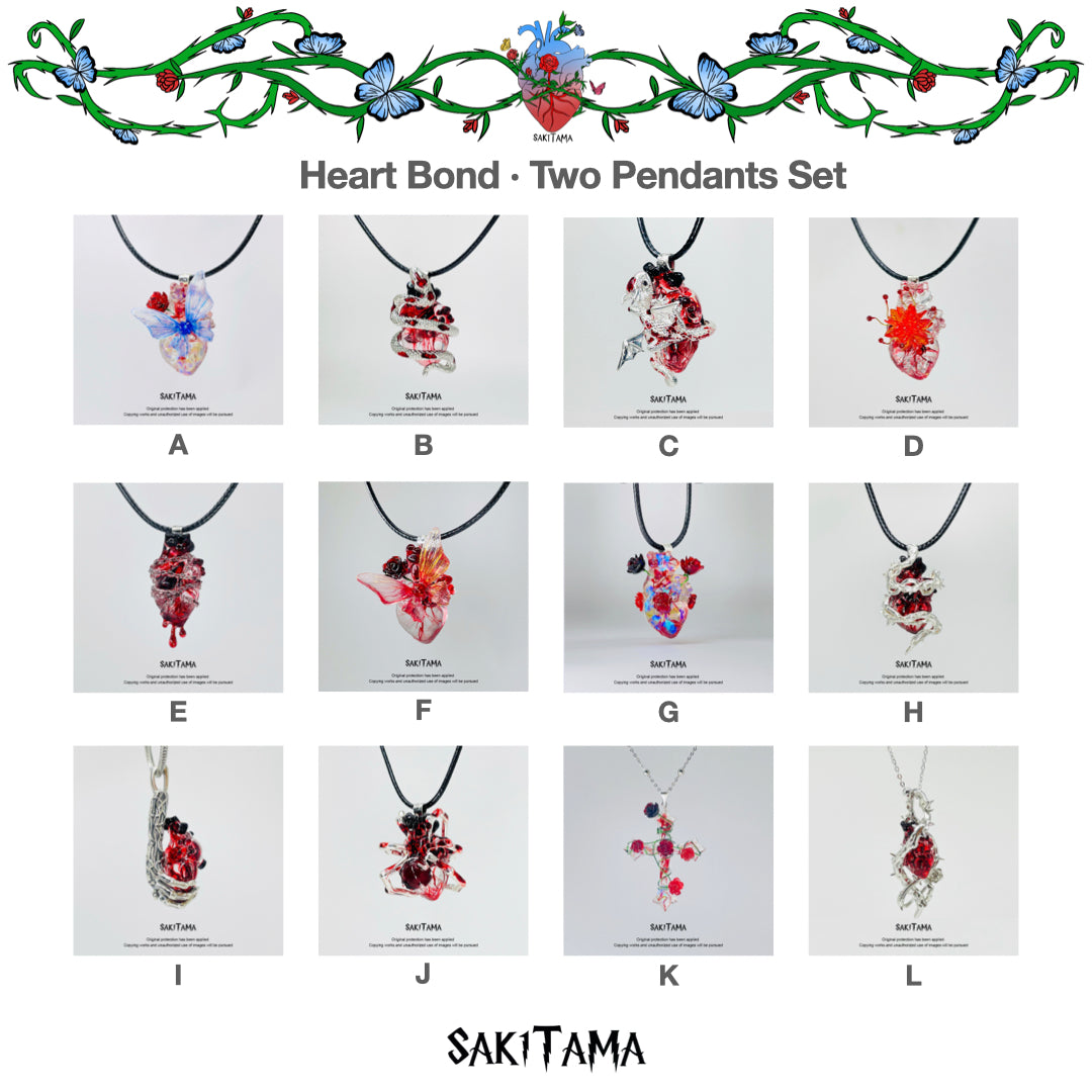 Heart Bond · Two Pendants Set