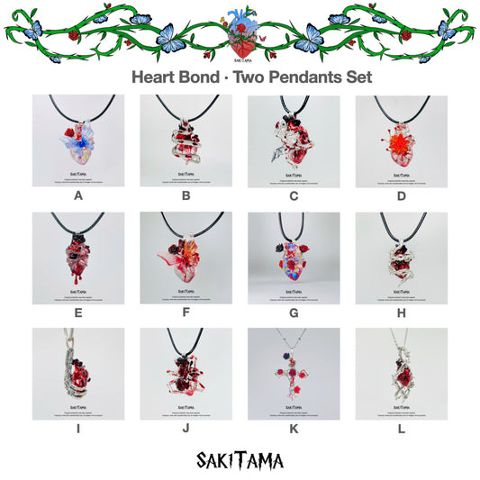 Heart Bond · Two Pendants Set