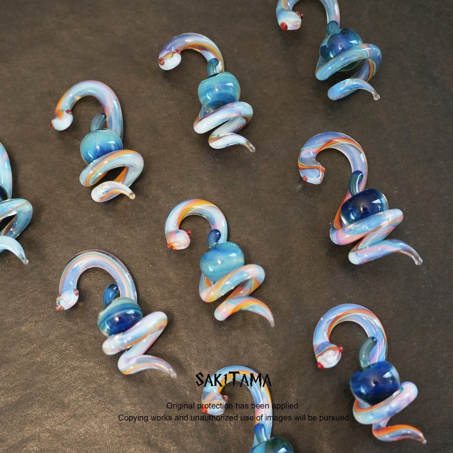 Midnight Eden – Snake & Apple | Handmade Glasswork