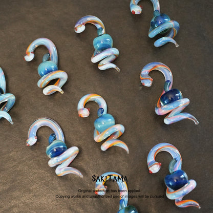 Midnight Eden – Snake & Apple | Handmade Glasswork