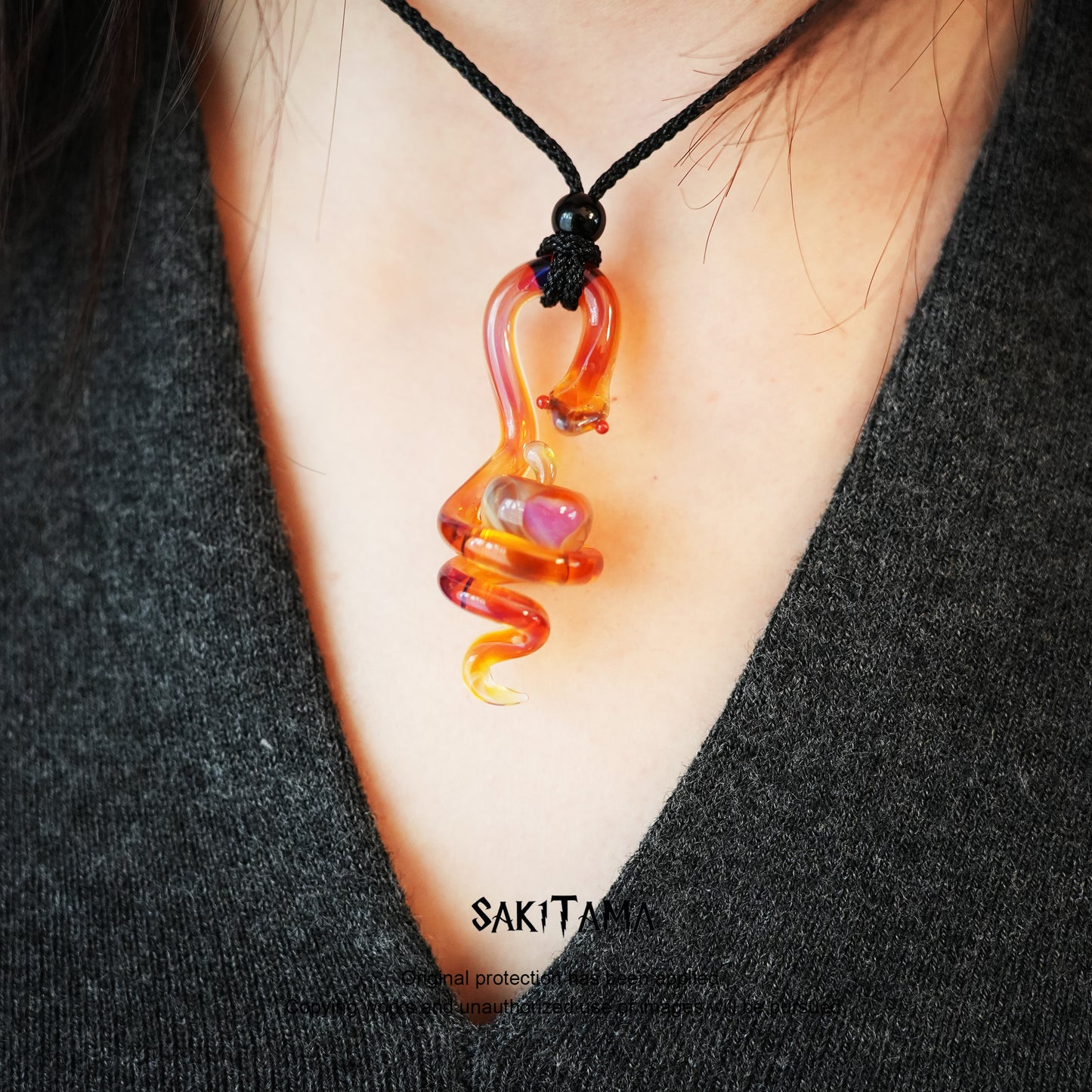 Solar Flame – Snake & Apple | Handmade Glasswork