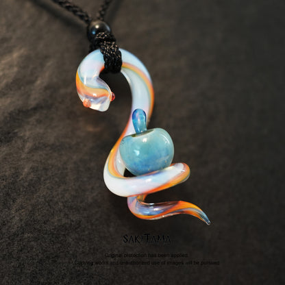 Midnight Eden – Snake & Apple | Handmade Glasswork